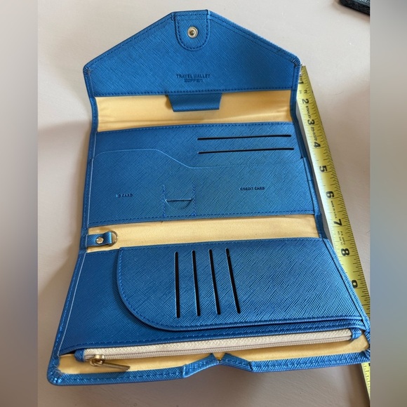 ZOPPEN |  Mulit-purpose RFIP Blocking Passport Holder Travel Wallet | Blue - Picture 9 of 9